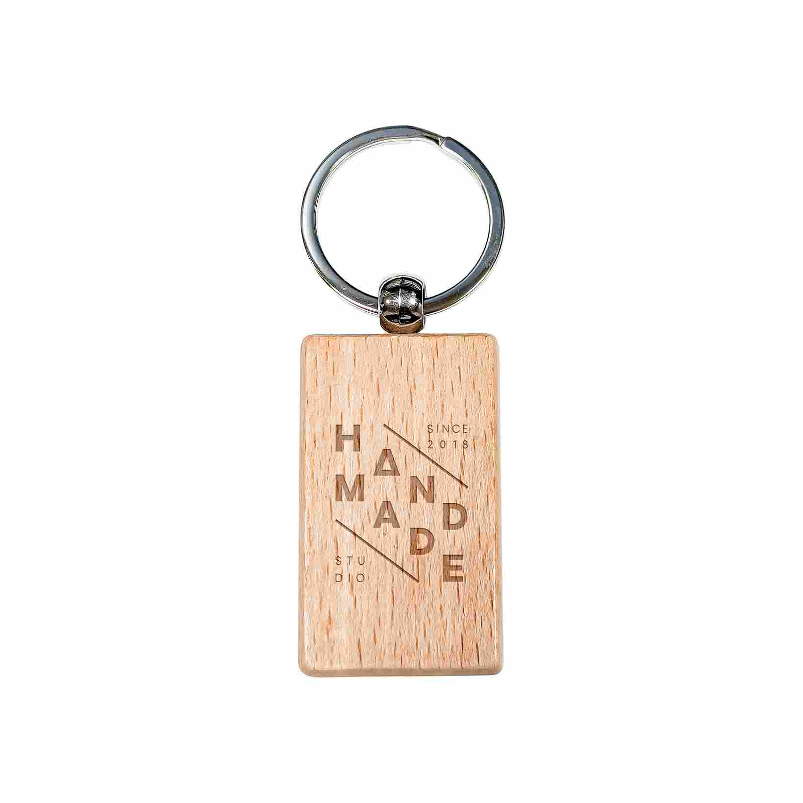 Bamboo keychain Rectangle shape