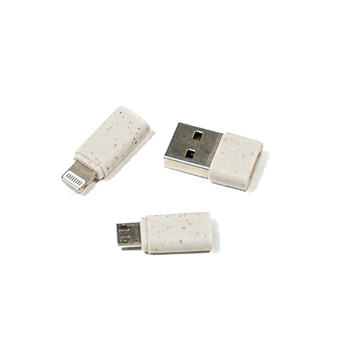 Bamboo Charging cable set Round