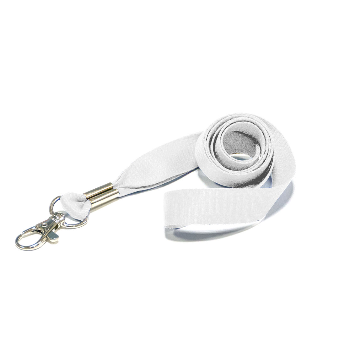 Lanyard with Metal Hook White
