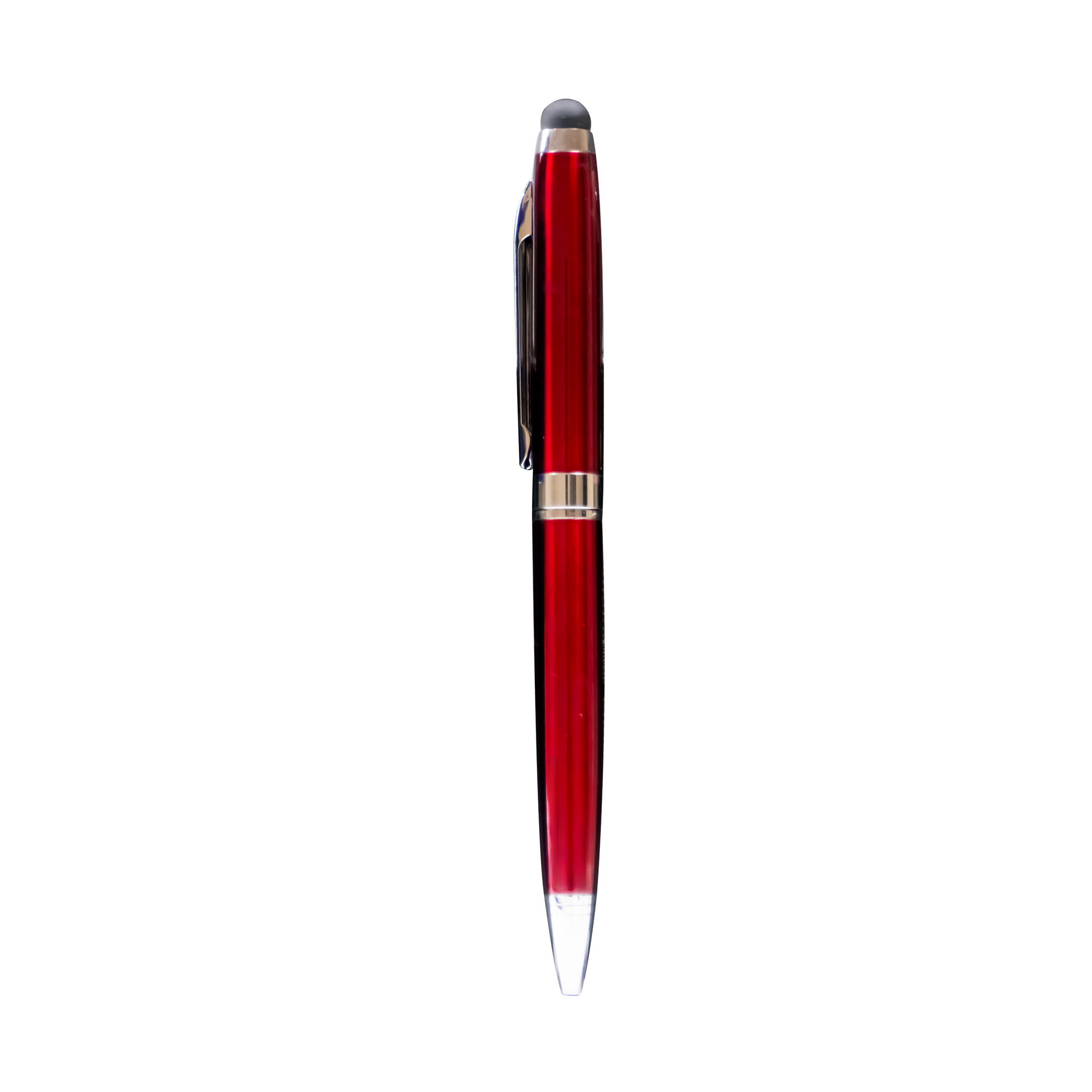 Metal Pen With Ring And Stylus Red