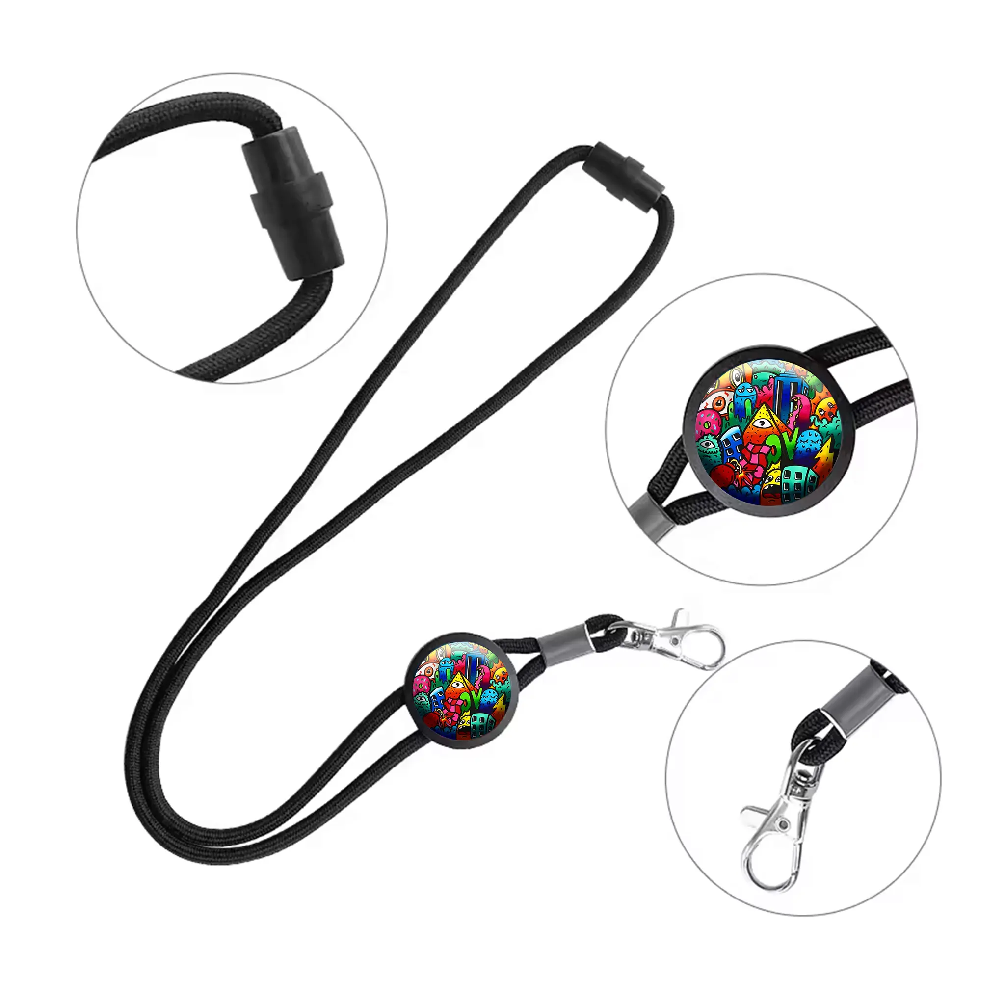 Lanyard with Epoxy Black