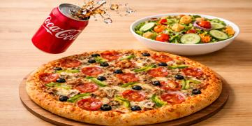 Buy any large pizza & add salad + soda for just $1.99