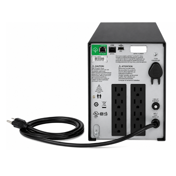 APC Back-UPS Pro 1500VA Sine Wave UPS with SmartConnect Black thumbnail 3