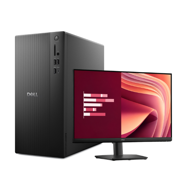 Dell Pro Tower Essential QVT 1260 i5-14100 8GB RAM 512GB SSD Ubuntu Desktop PC with Dell 20" Monitor Black