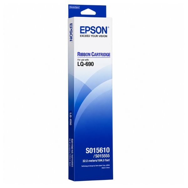 Epson S015610/S015555 Ribbon Cartridge for LQ-690 Printers