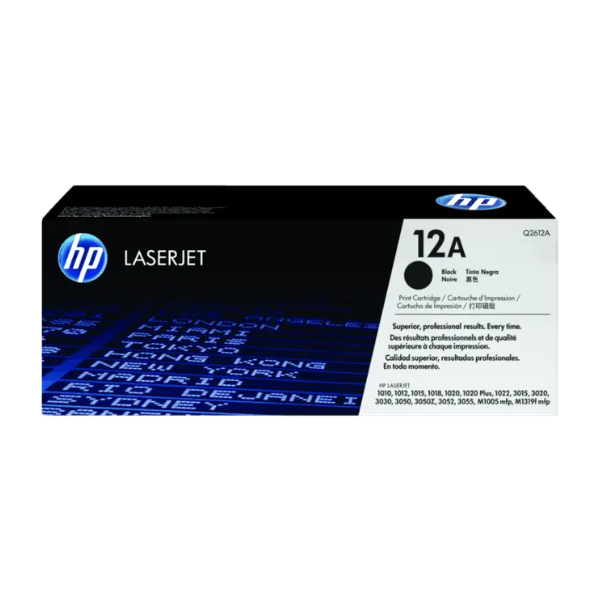 HP 12A Original LaserJet Toner Cartridge Q2612A - Black