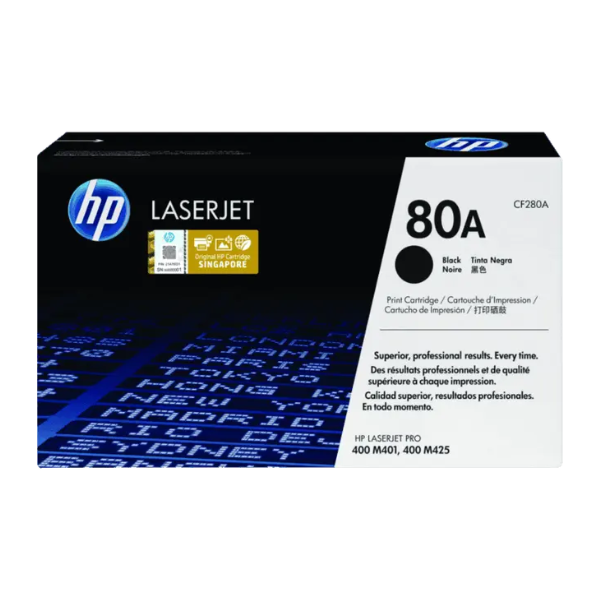 HP 80A Original LaserJet Toner Cartridge CF280A Black