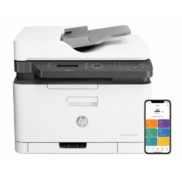 HP 179FNW Color LaserJet Multifunction Printer | Print, Copy, Scan, Fax | Wireless