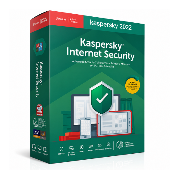 Kaspersky Internet Security (3 Users - 1 year)