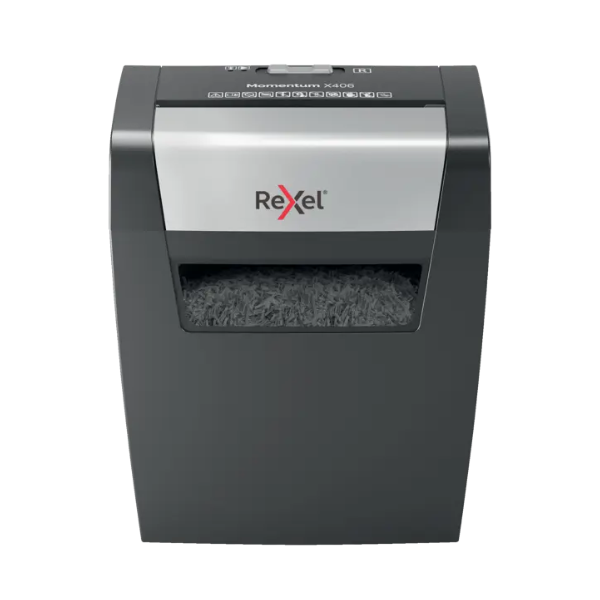 Rexel Momentum X406 Cross-Cut Paper Shredder 6 Sheet P-4 Security