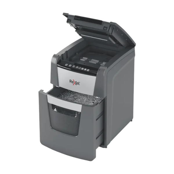 Rexel Optimum AutoFeed+ 100X Automatic Cross-Cut Paper Shredder thumbnail 3