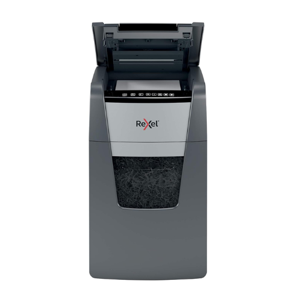 Rexel Optimum AutoFeed+ 130X P-4 Cross Cut Paper Shredder - Black thumbnail 2