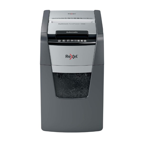 Rexel Optimum AutoFeed+ 150X Cross-Cut Paper Shredder P-4 Security