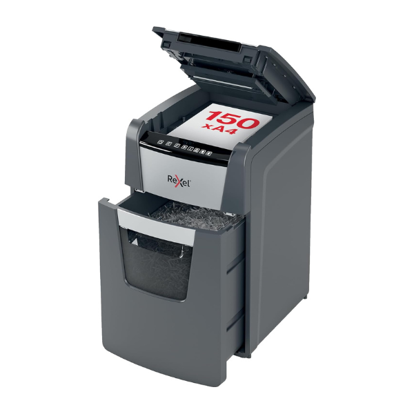 Rexel Optimum AutoFeed+ 150X Cross-Cut Paper Shredder P-4 Security thumbnail 2
