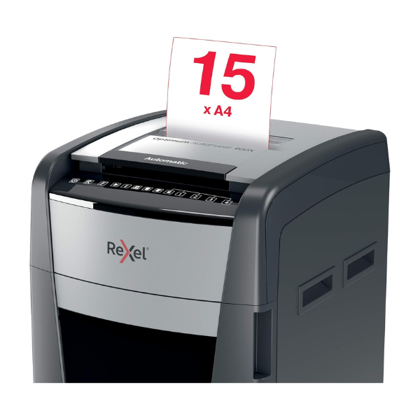 Rexel Optimum AutoFeed+ 600X Cross-Cut Shredder 150L Bin P-4 Security thumbnail 3