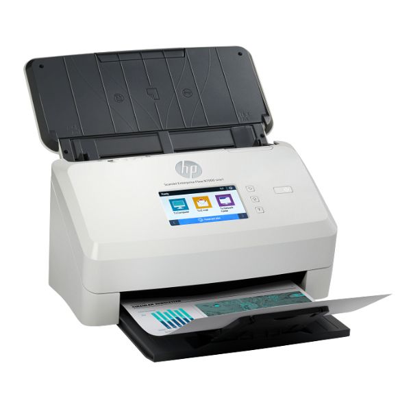 HP ScanJet Enterprise Flow N7000 snw1 Scanner / 75ppm 150ipm Duplex / 80-Sheet ADF / Wi‑Fi Ethernet USB / 600dpi Resolution / 4.3" Touchscreen