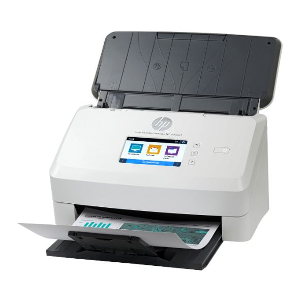 HP ScanJet Enterprise Flow N7000 snw1 Scanner / 75ppm 150ipm Duplex / 80-Sheet ADF / Wi‑Fi Ethernet USB / 600dpi Resolution / 4.3" Touchscreen thumbnail 4