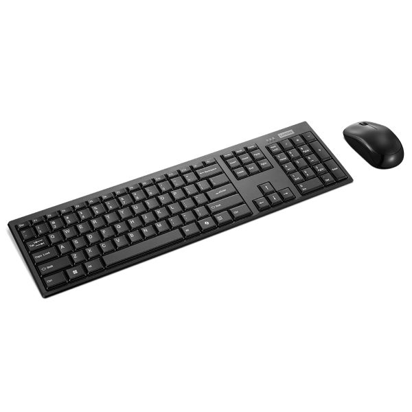 Lenovo 100 Wireless Keyboard and Mouse Combo 2.4GHz 1600 DPI Black