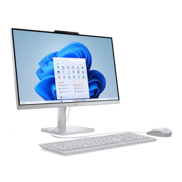 Lenovo IdeaCentre A100 AIO 24-Inch FHD Desktop, Intel Core i3-N305, 8GB RAM, 512GB SSD, Intel UHD Graphics, DOS – F0JN0019UE