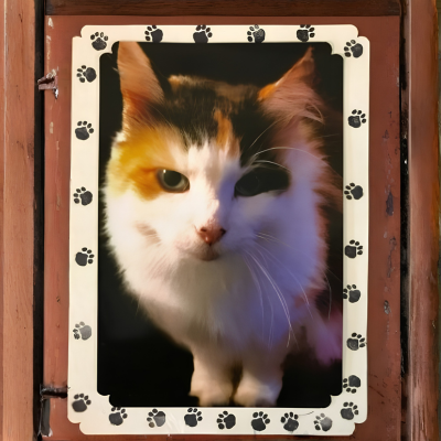 Cat in a frame
