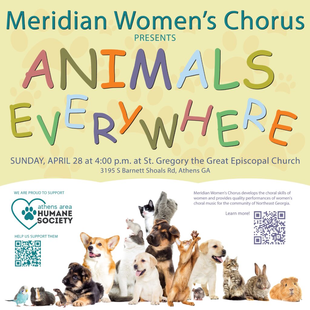 Photo from Meridian Women's Chorus's Spring Concert: Animals Everywhere!, 2024-04-28.