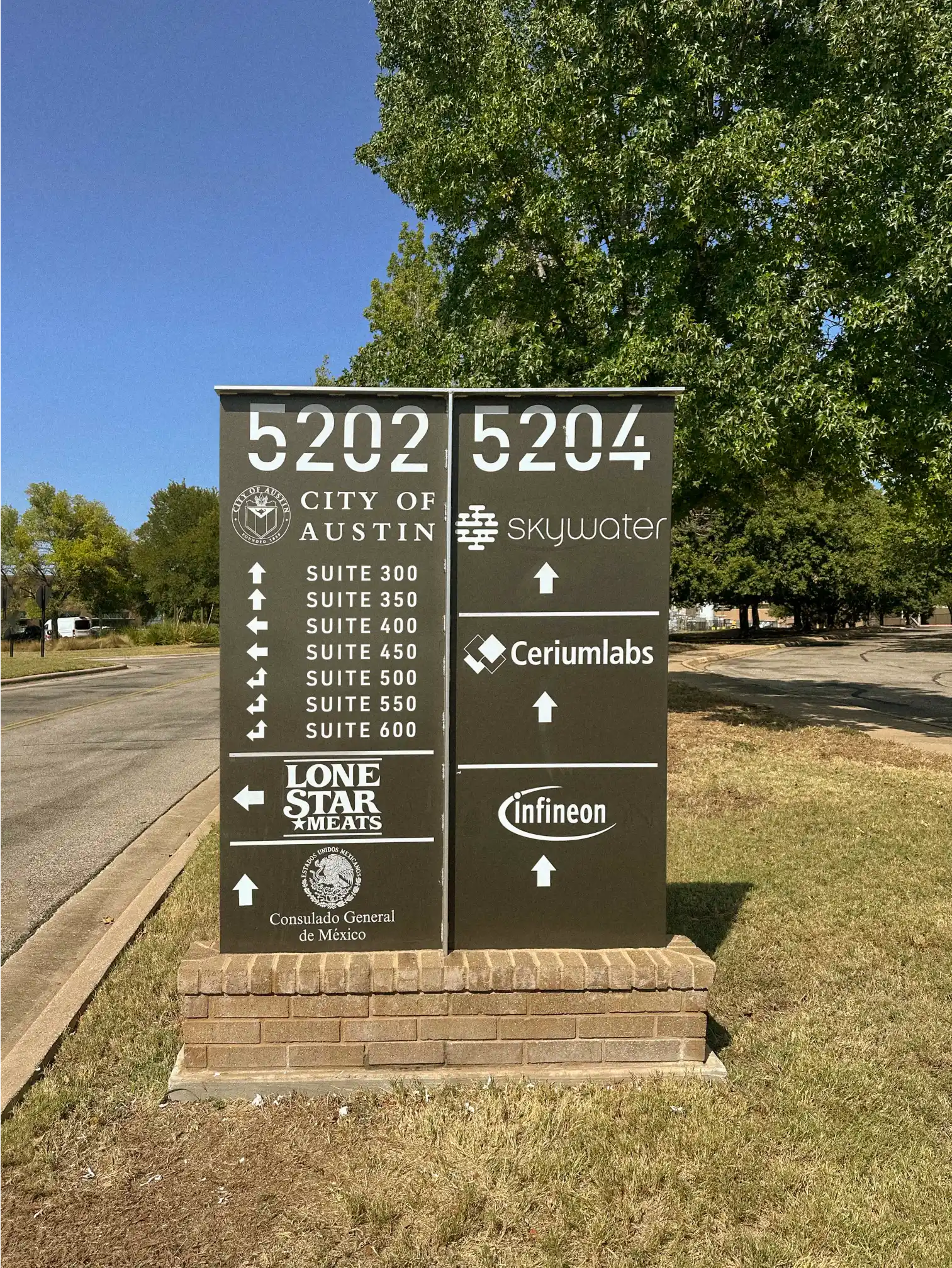 Monument Sign Vinyl Refacing - Austin TX