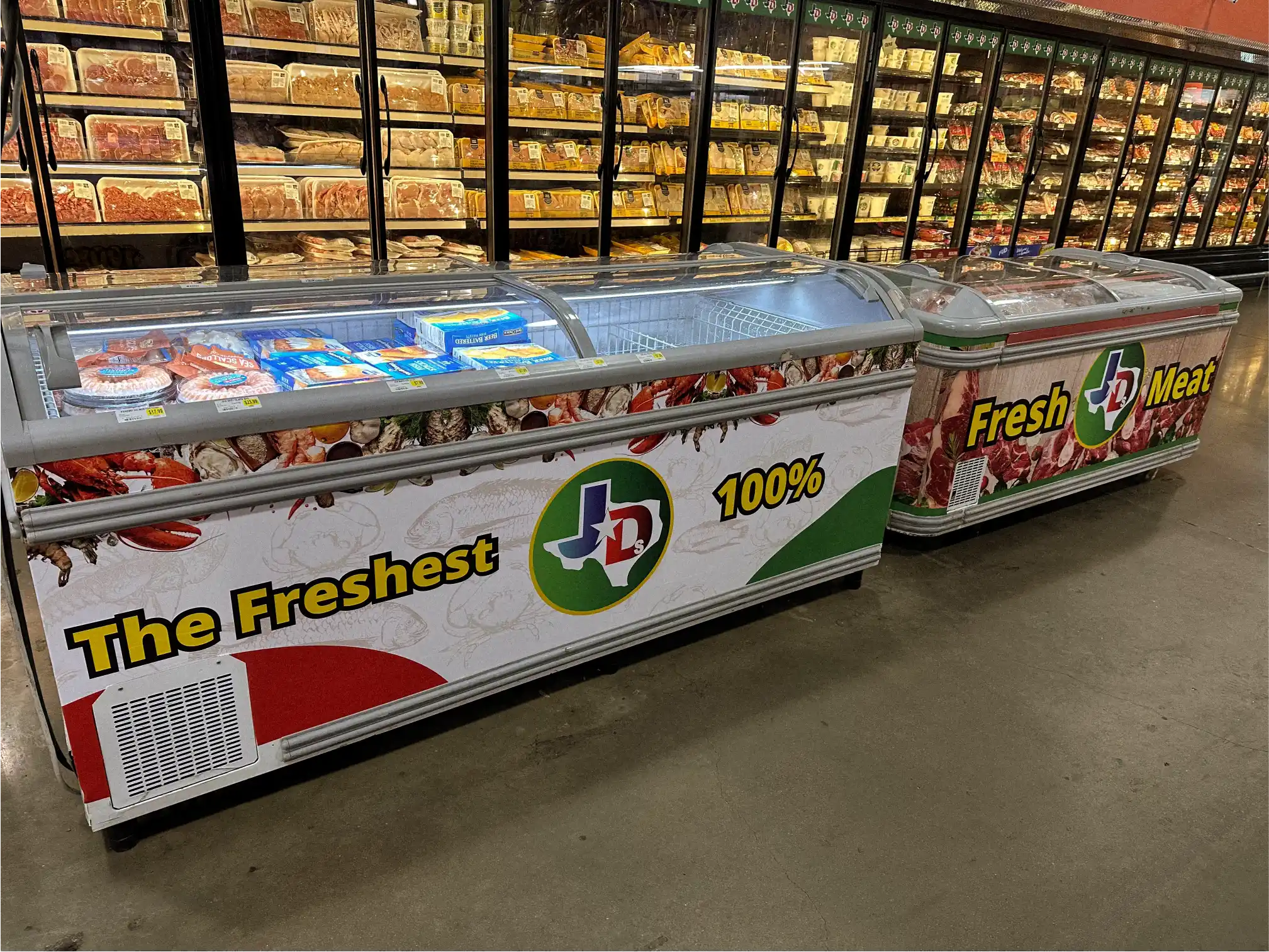 Supermarket Freezer Merchandising Wrap