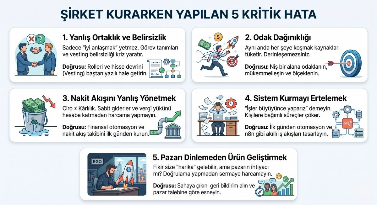 Başarılı Bir Şirket Kurarken Yapılan 5 Kritik Hata (Ve Doğruları) 📈