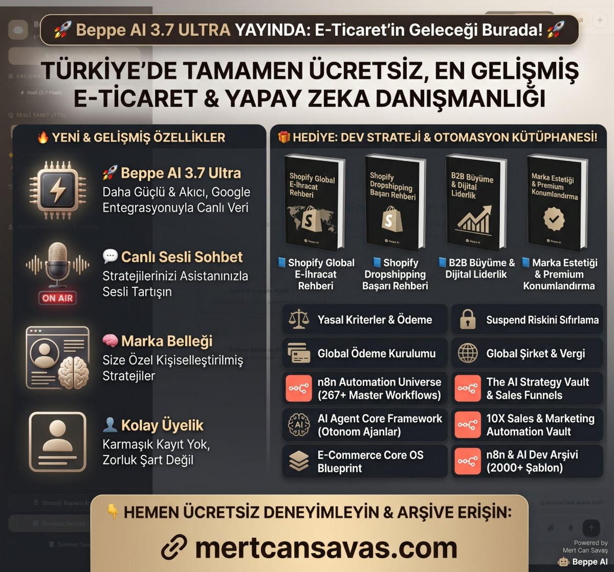 🚀 Beppe AI 3.7 Ultra Yayında: E-Ticaret ve Yapay Zeka Danışmanlığında Yeni Dönem!