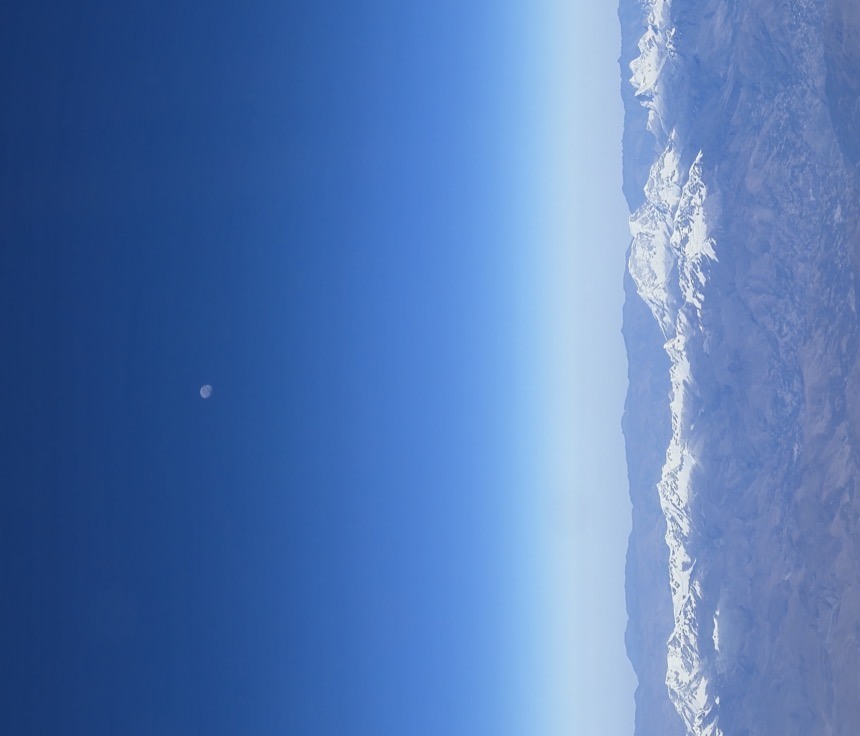 Flying over the Peruvian Andes