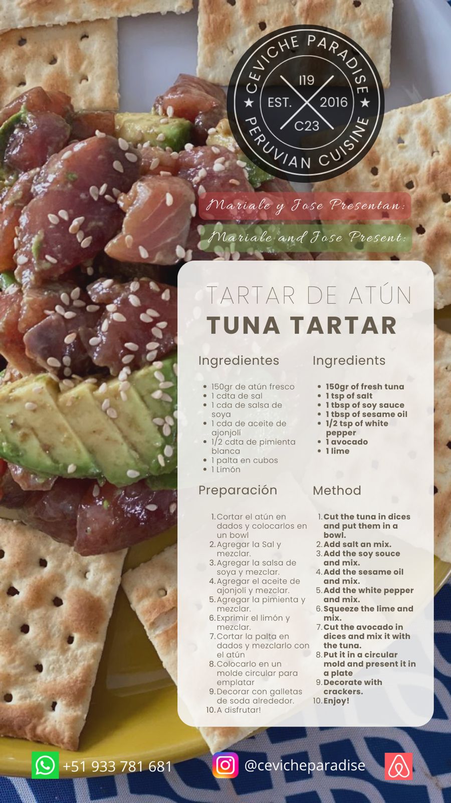 Tuna tartare recipe