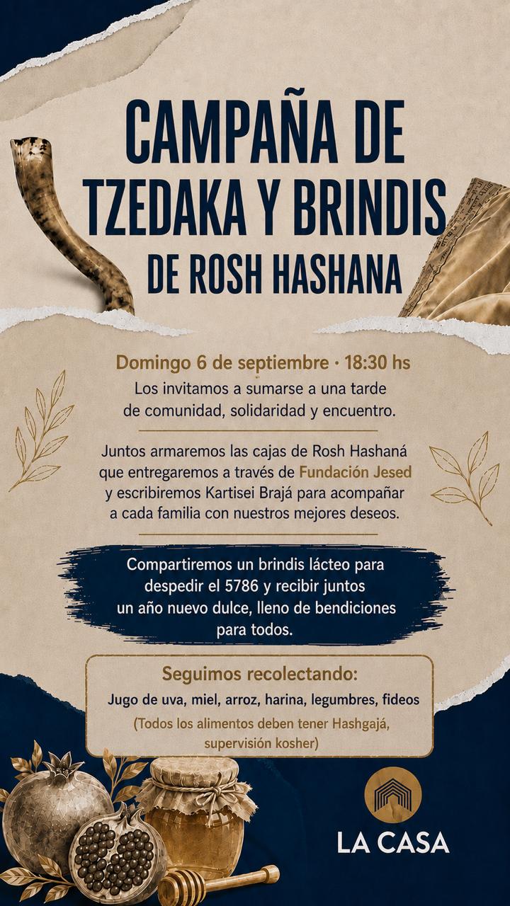Campaña de Tzedaká y Brindis