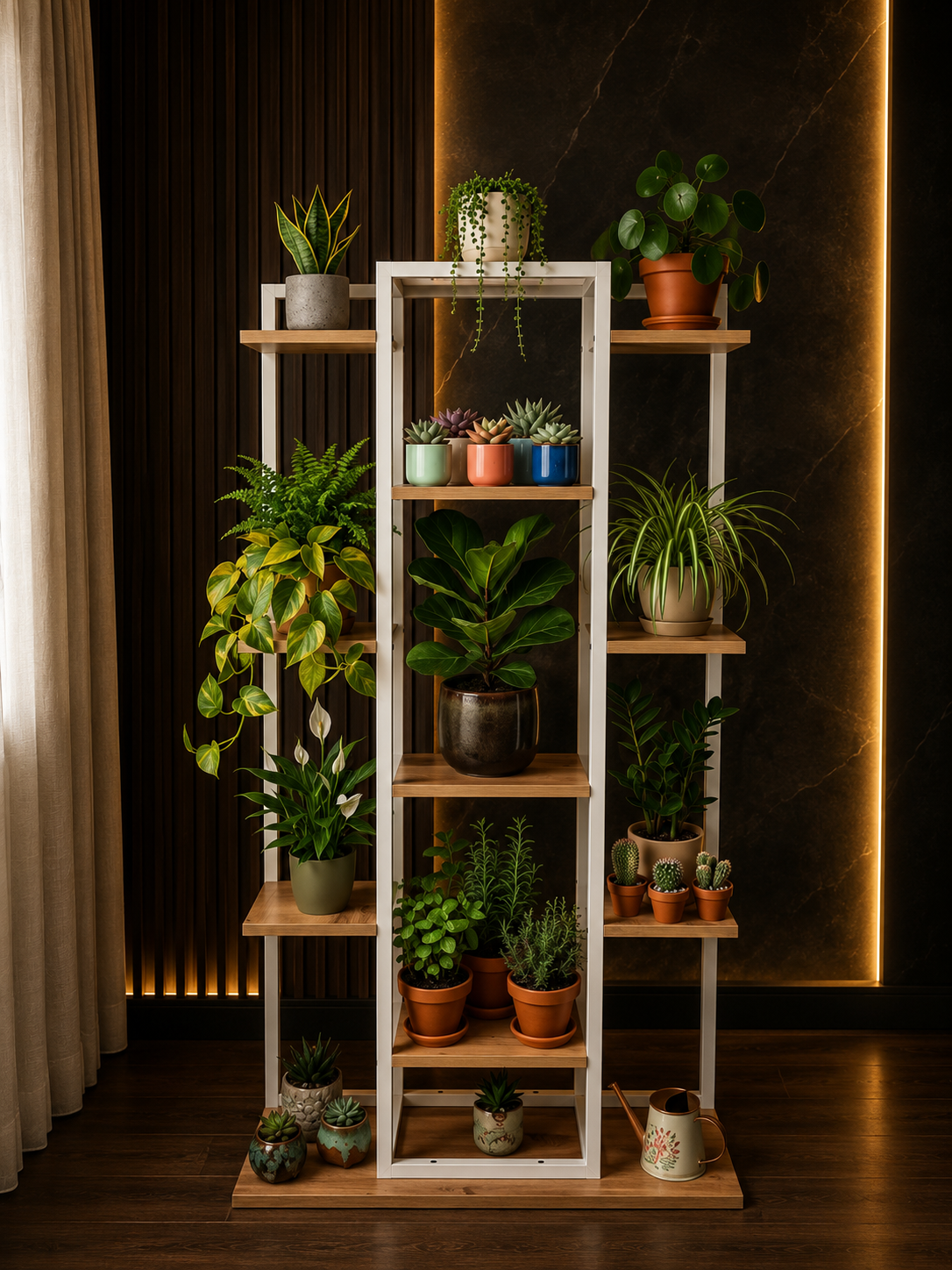 Çoxmərtəbəli Loft Bitki Rəfi