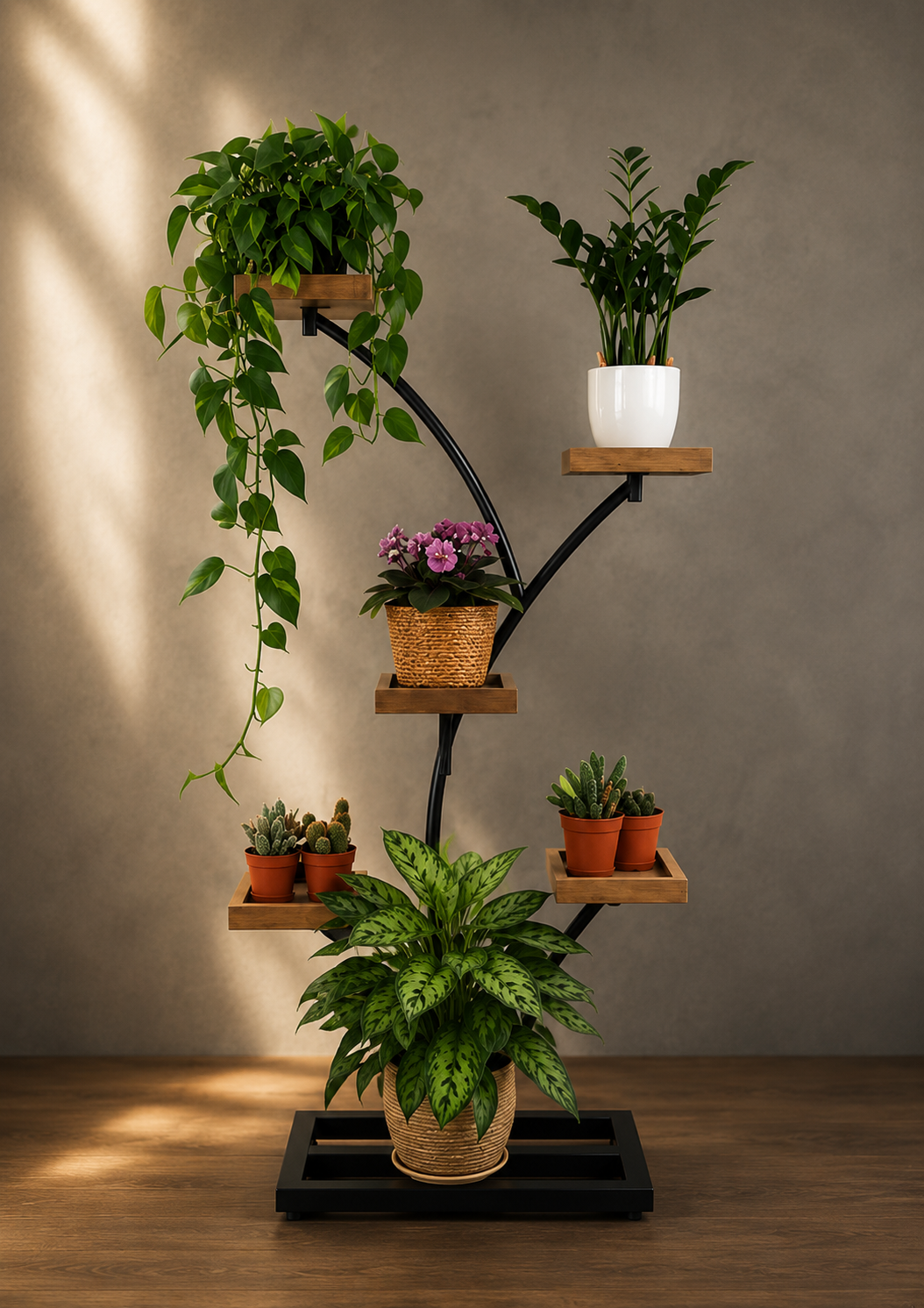 Çoxmərtəbəli Metal Gül Stendi – Loft Dizayn