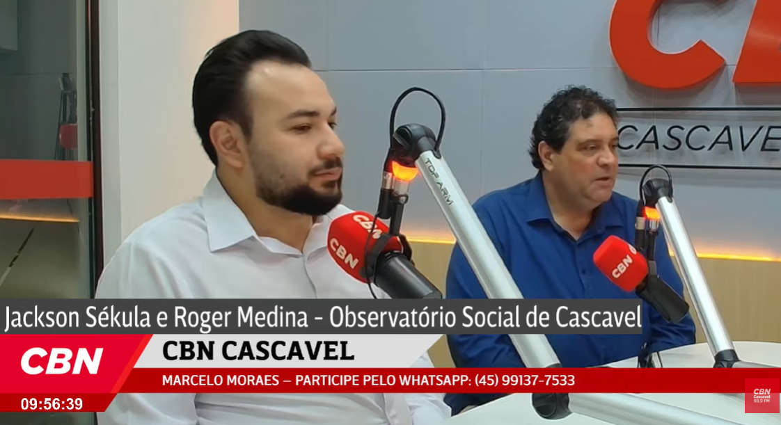 PRESIDENTE E VICE DO OSC CONCEDEM ENTREVISTA À CBN CASCAVEL