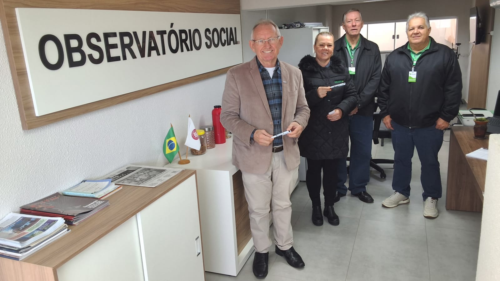 OBSERVATÓRIO SOCIAL RECEBE O PRESIDENTE E A GERENTE DA CACIOPAR