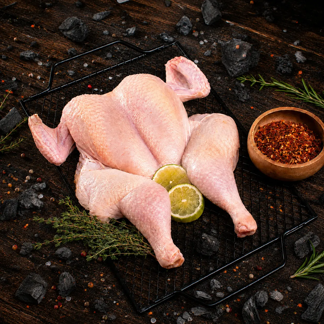فحم - Poulet Desosse Avec Cuisse Avec Os