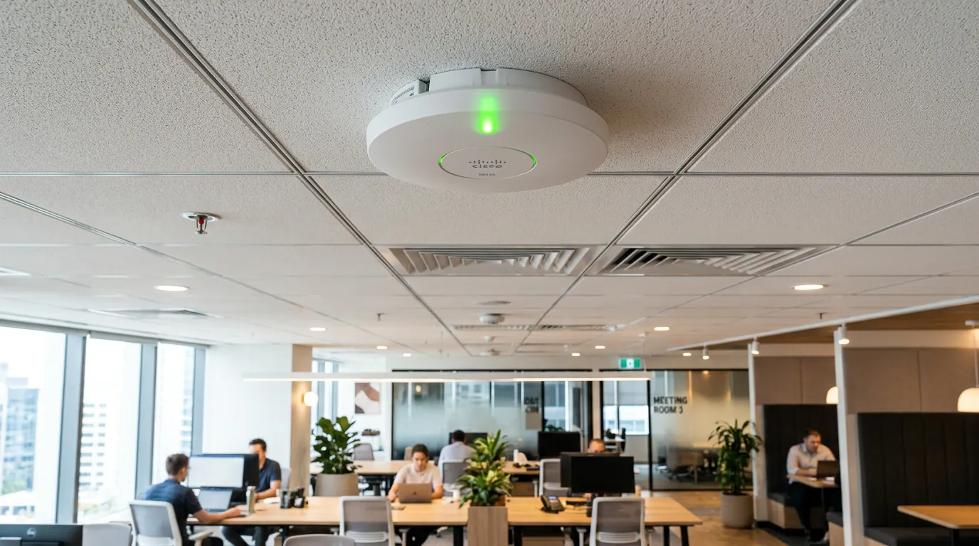 Access Point corporativo instalado no teto