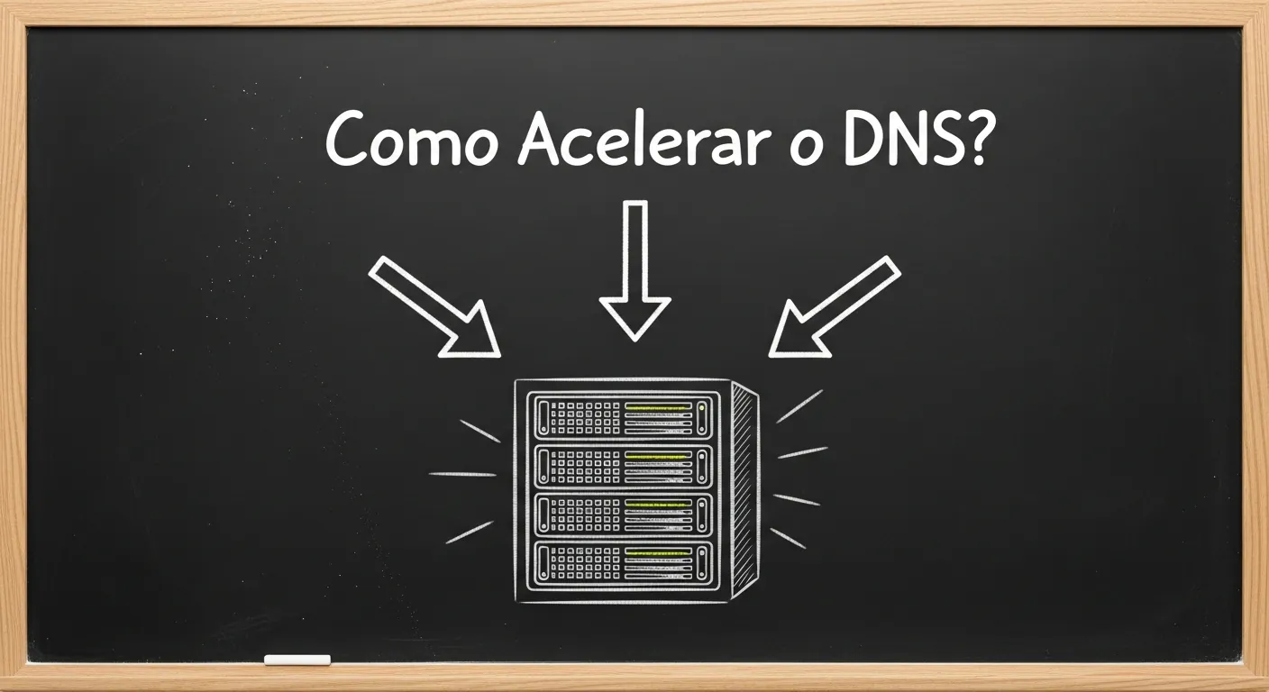 Lousa com dicas de DNS