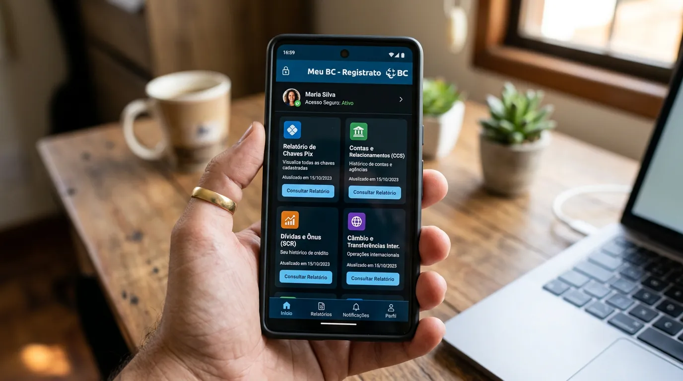 Acesso ao Registrato pelo portal Meu BC no celular