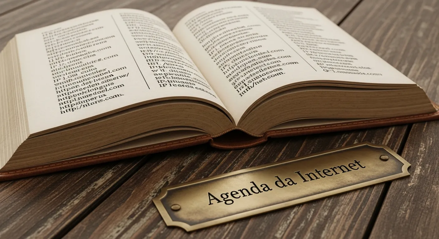Livro representando a agenda telefônica da internet