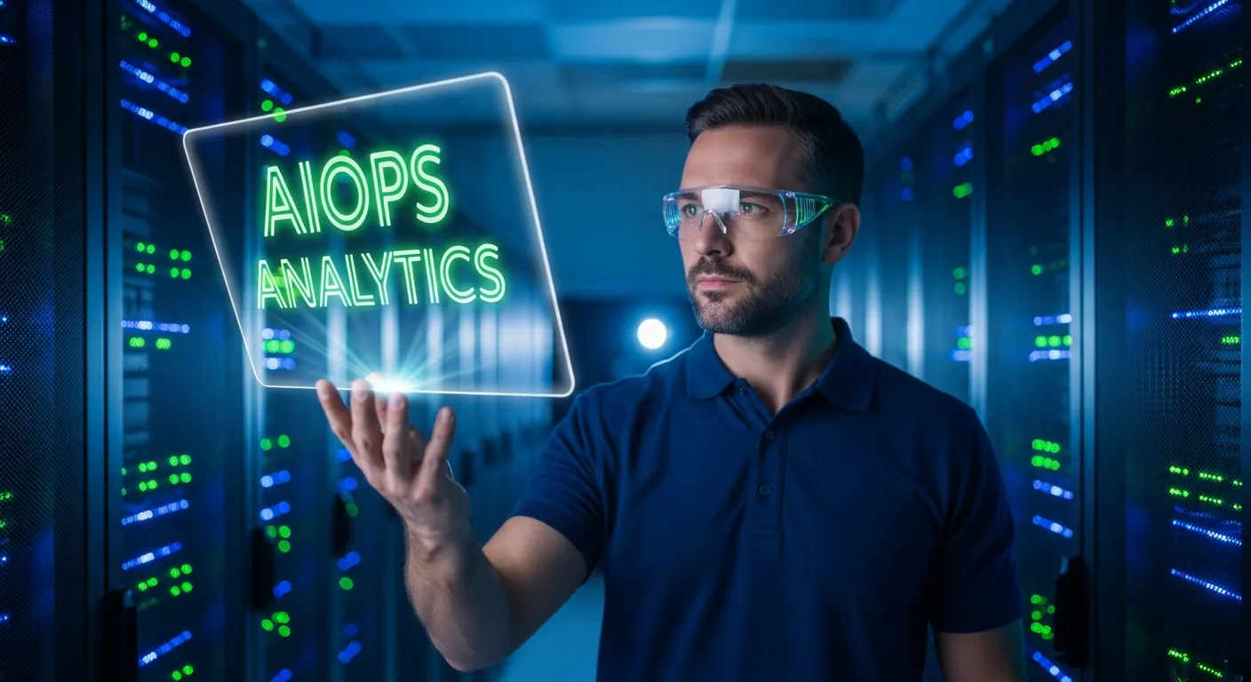 Painel de analise AIOps em data center
