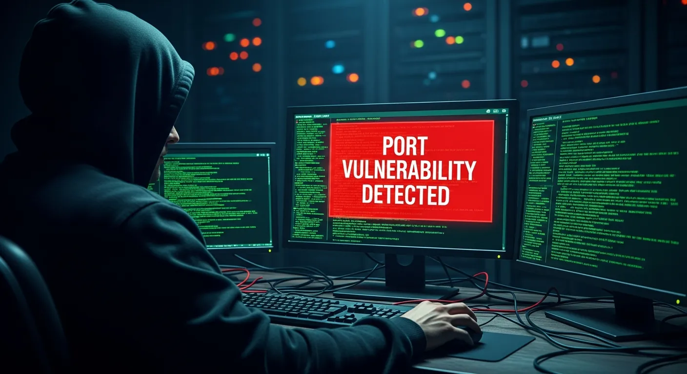 Alerta de vulnerabilidade de portas abertas na rede