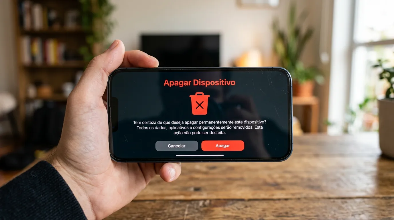 Comando de apagar dados remotamente no celular