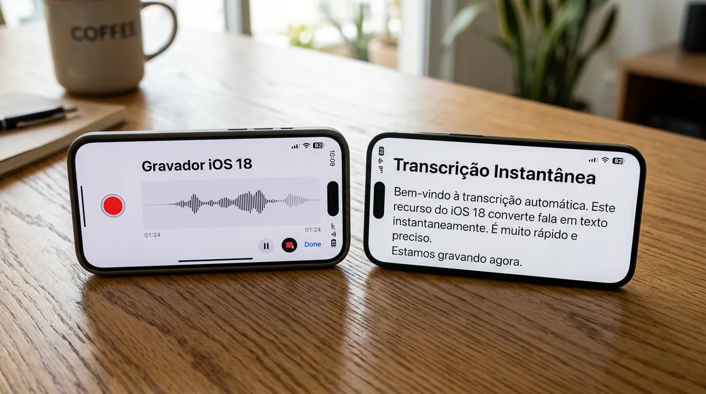 Aplicativos nativos para transcrever áudio no Android e iPhone