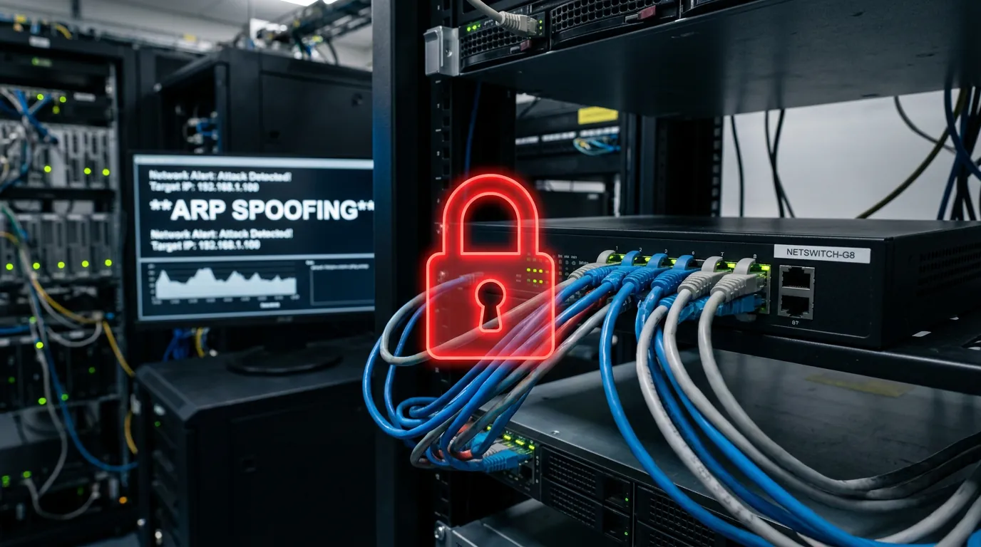 Representação visual de ataque ARP Spoofing
