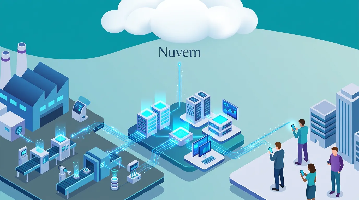 Ilustração comparativa entre Edge Computing e Cloud Computing