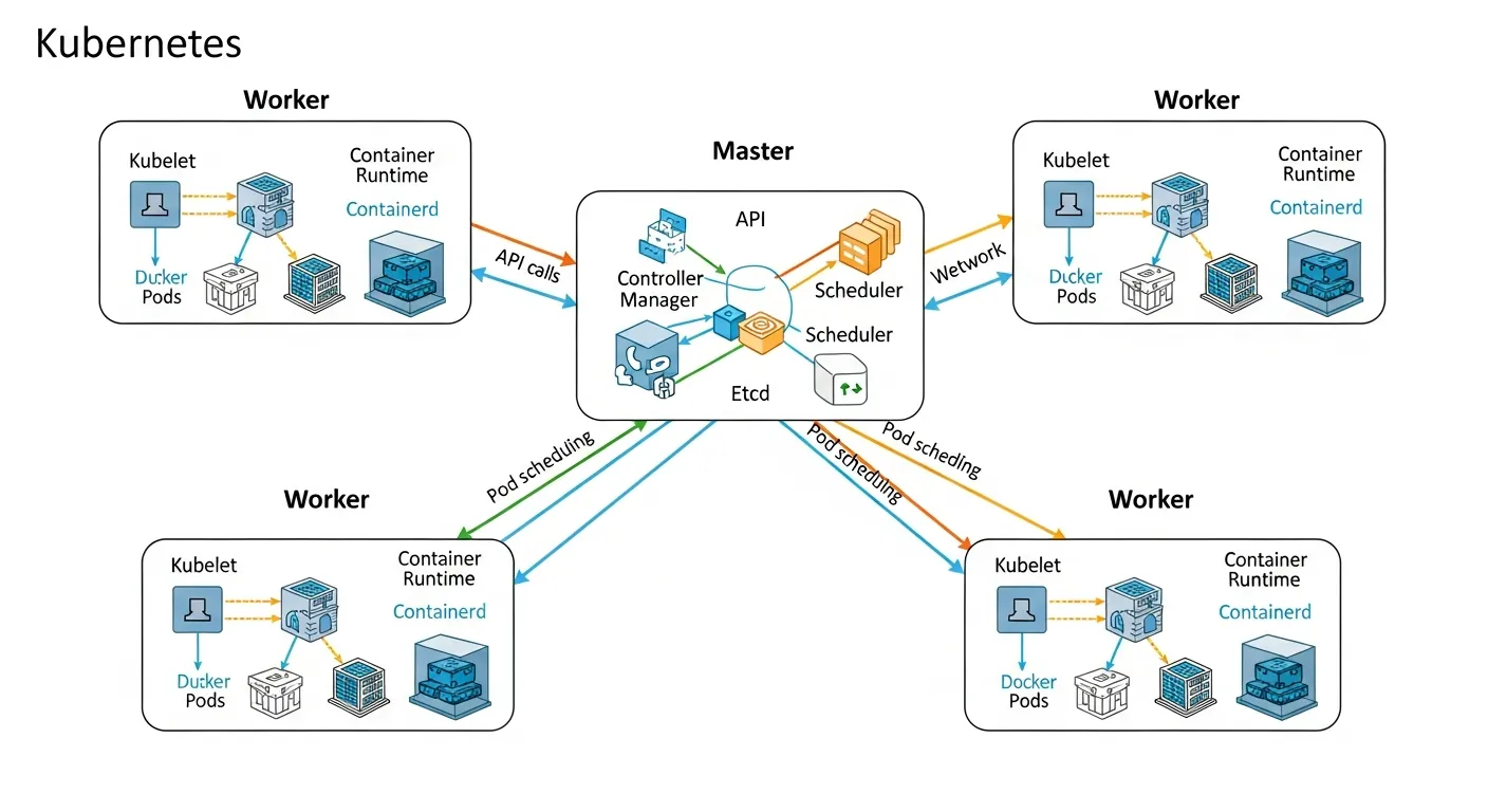 Diagrama de arquitetura Kubernetes para iniciantes