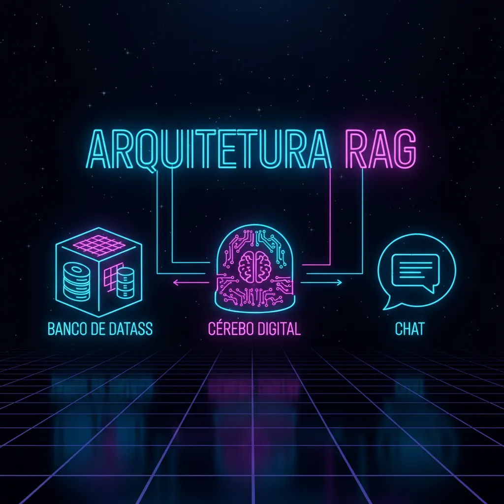 Diagrama visual da arquitetura Retrieval-Augmented Generation