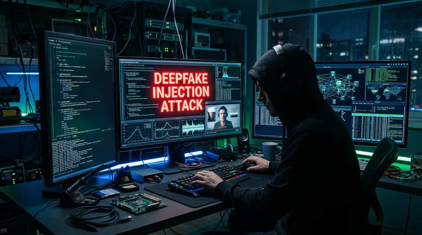 Ataque de injeção de mídia deepfake